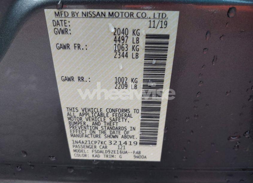 Photo 9 of 2019 Nissan Leaf SV (VIN 1N4AZ1CP7KC321419)