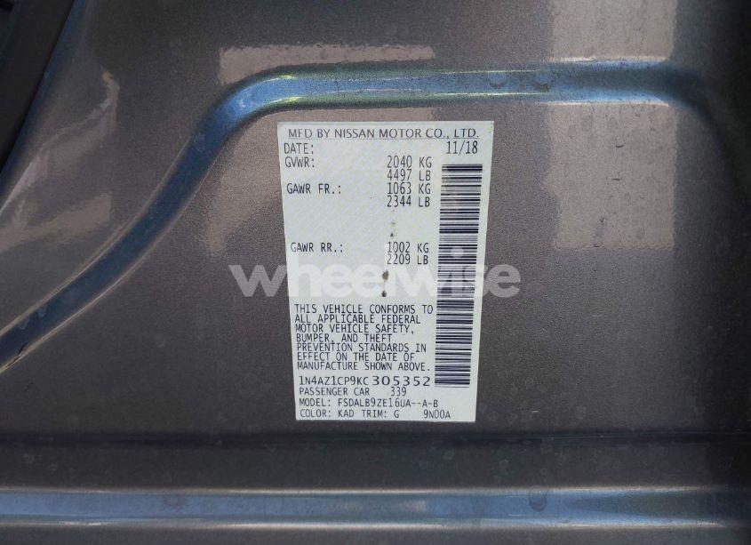 Photo 9 of 2019 Nissan Leaf S (VIN 1N4AZ1CP9KC305352)