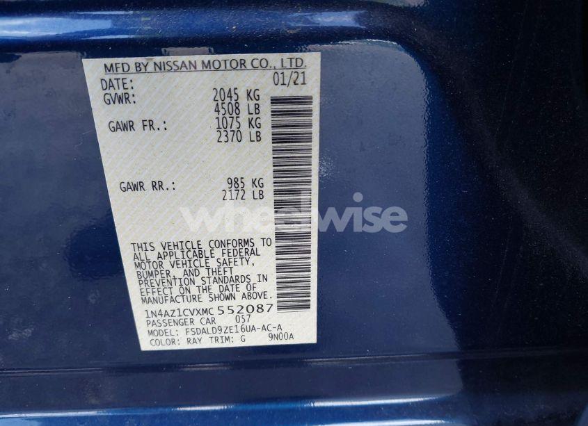 Photo 9 of 2021 Nissan Leaf SV 40 KWH (VIN 1N4AZ1CVXMC552087)