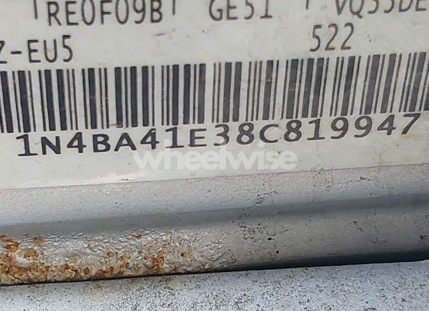 Photo 9 of 2008 Nissan Maxima 3.5 SE (VIN 1N4BA41E38C819947)