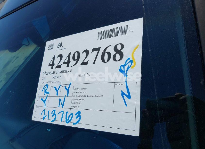 Photo 13 of 2005 Nissan Altima 3.5 SE (VIN 1N4BL11D05C375051)