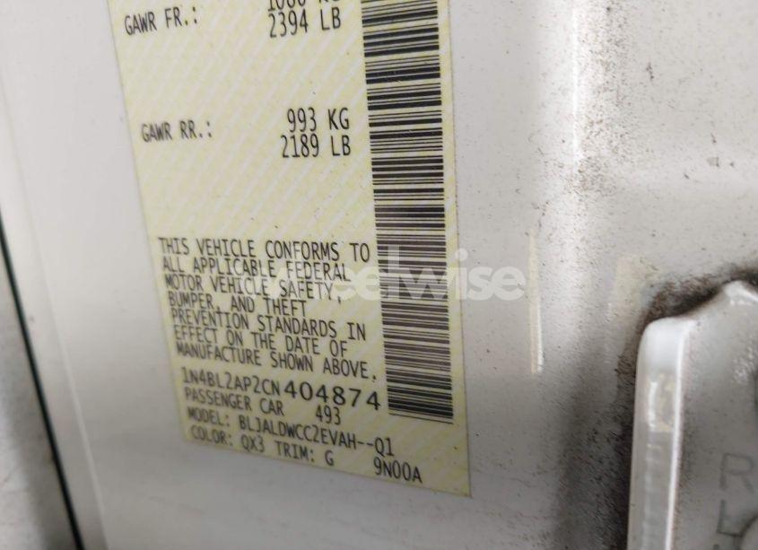 Photo 9 of 2012 Nissan Altima 3.5 SR (VIN 1N4BL2AP2CN404874)