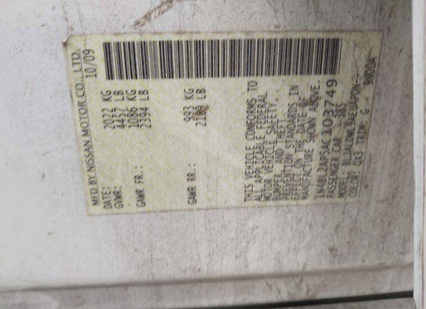 Photo 9 of 2010 Nissan Altima 3.5 SR (VIN 1N4BL2AP5AC103749)