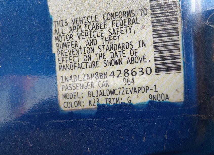 Photo 9 of 2011 Nissan Altima 3.5 SR (VIN 1N4BL2AP8BN428630)