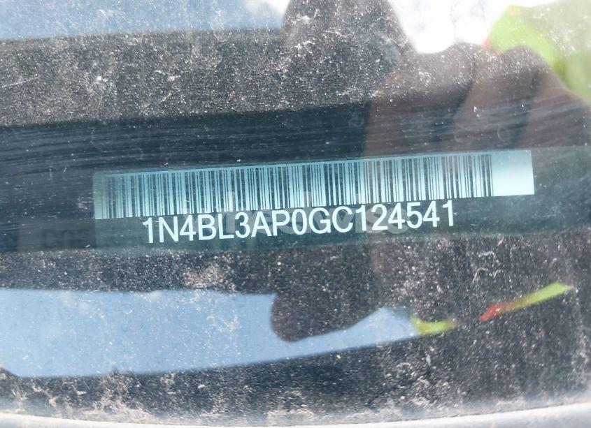 Photo 9 of 2016 Nissan Altima 3.5 SL/3.5 SR (VIN 1N4BL3AP0GC124541)