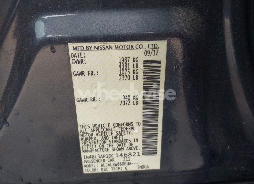 Photo 9 of 2013 Nissan Altima 3.5 S (VIN 1N4BL3AP1DC146821)