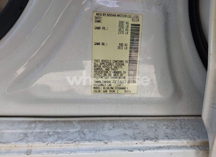 Photo 9 of 2014 Nissan Altima 3.5 SL (VIN 1N4BL3AP1EC271612)