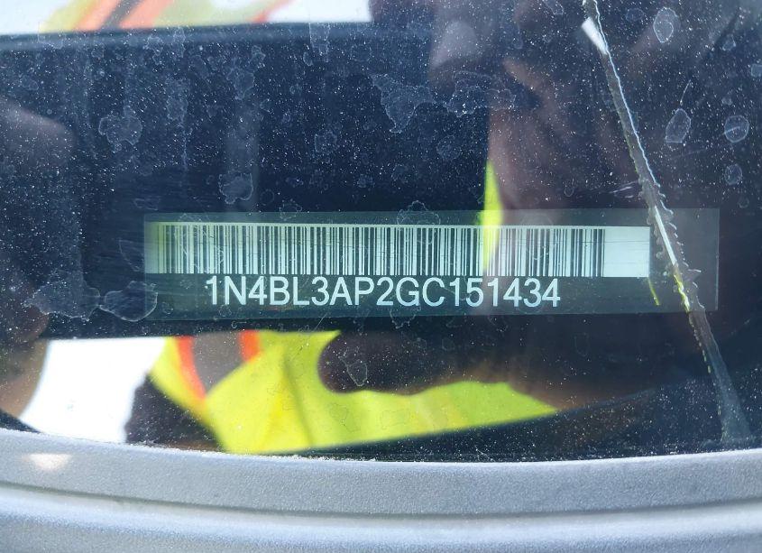 Photo 9 of 2016 Nissan Altima 3.5 SL/3.5 SR (VIN 1N4BL3AP2GC151434)