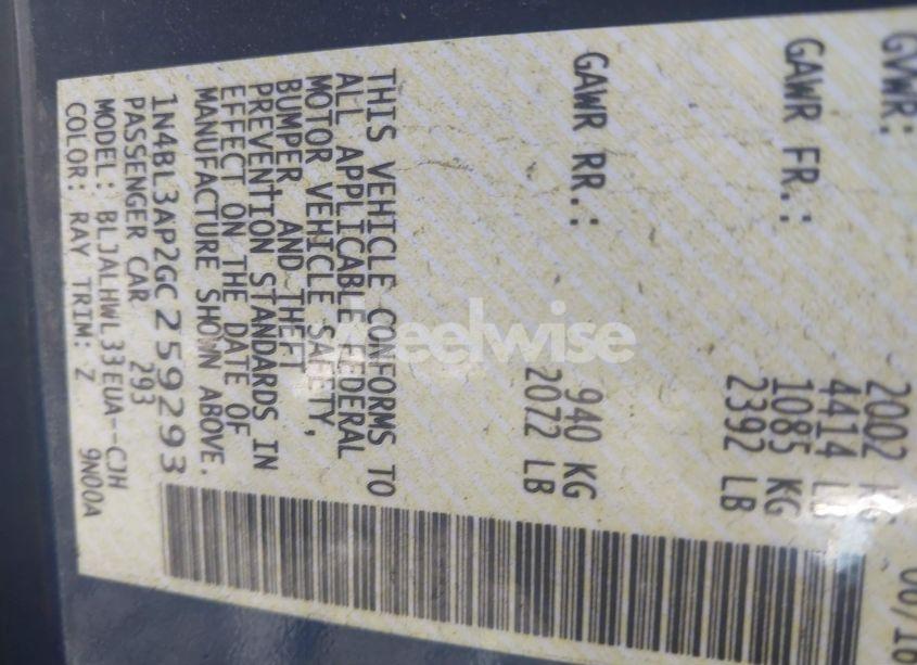 Photo 9 of 2016 Nissan Altima 3.5 SR (VIN 1N4BL3AP2GC259293)