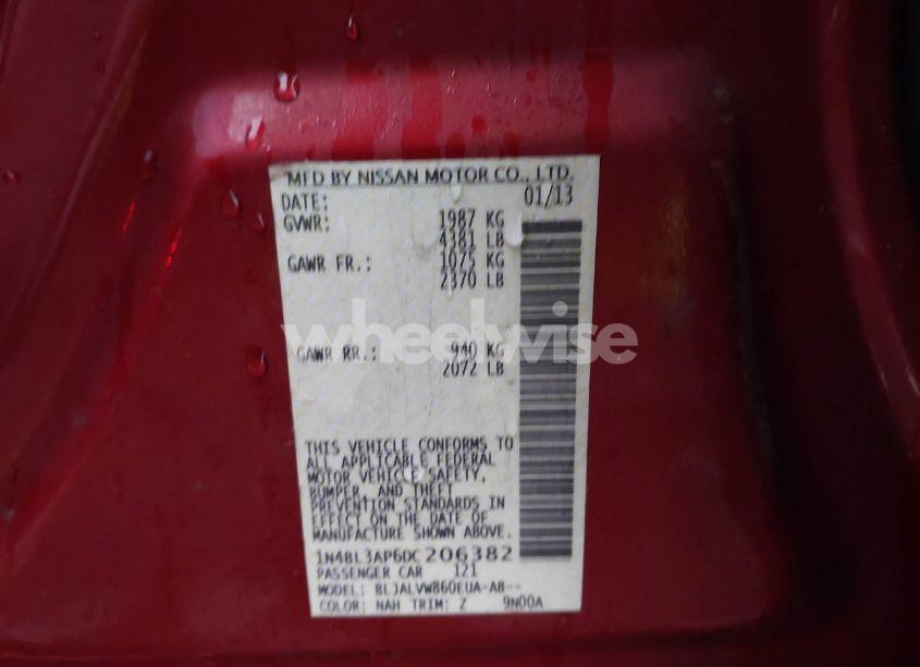 Photo 9 of 2013 Nissan Altima 3.5 SL (VIN 1N4BL3AP6DC206382)