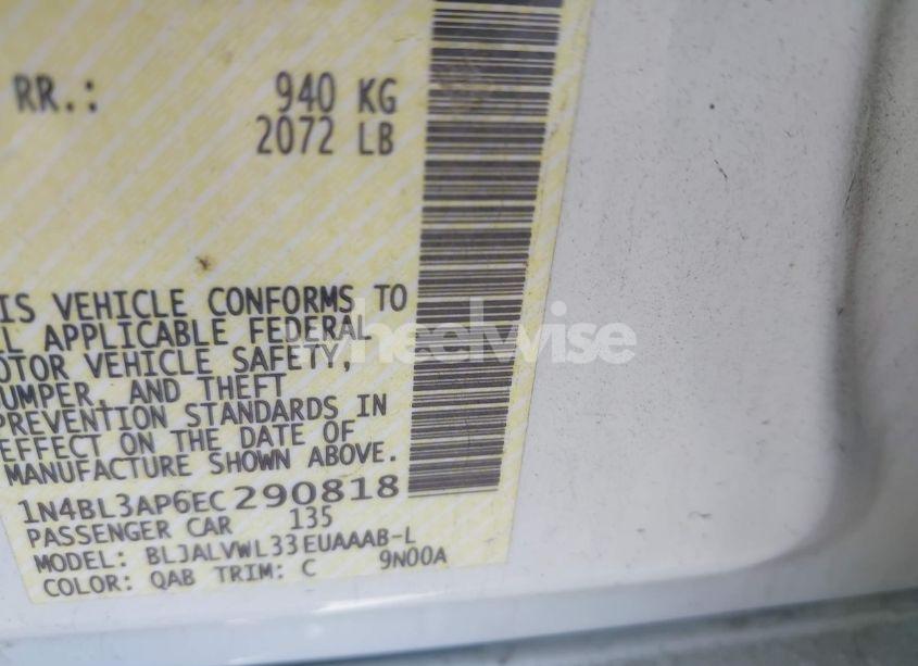 Photo 9 of 2014 Nissan Altima 3.5 SL (VIN 1N4BL3AP6EC290818)