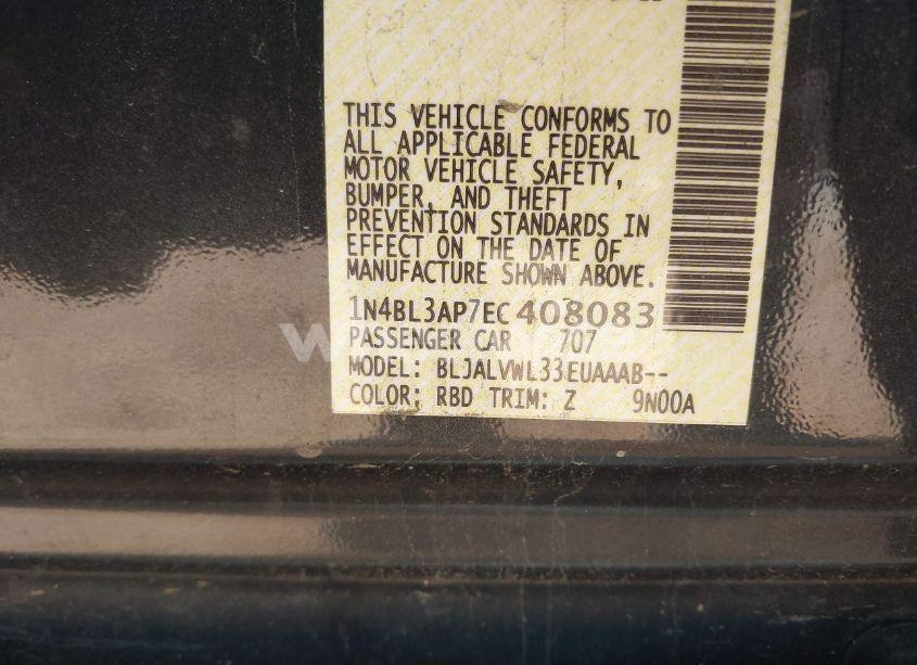 Photo 9 of 2014 Nissan Altima 3.5 SL (VIN 1N4BL3AP7EC408083)