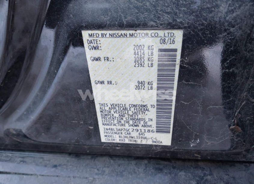 Photo 9 of 2016 Nissan Altima 3.5 SR (VIN 1N4BL3AP7GC291186)