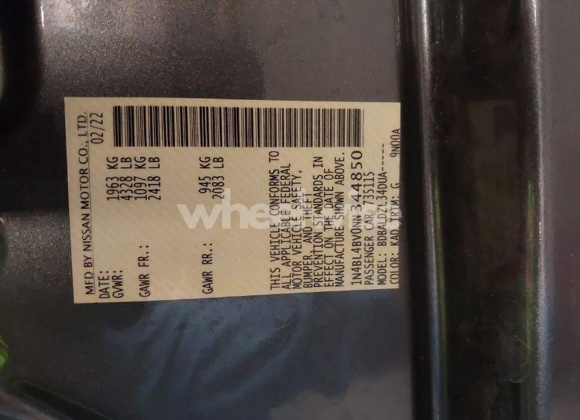 Photo 9 of 2022 Nissan Altima S FWD (VIN 1N4BL4BV0NN344850)