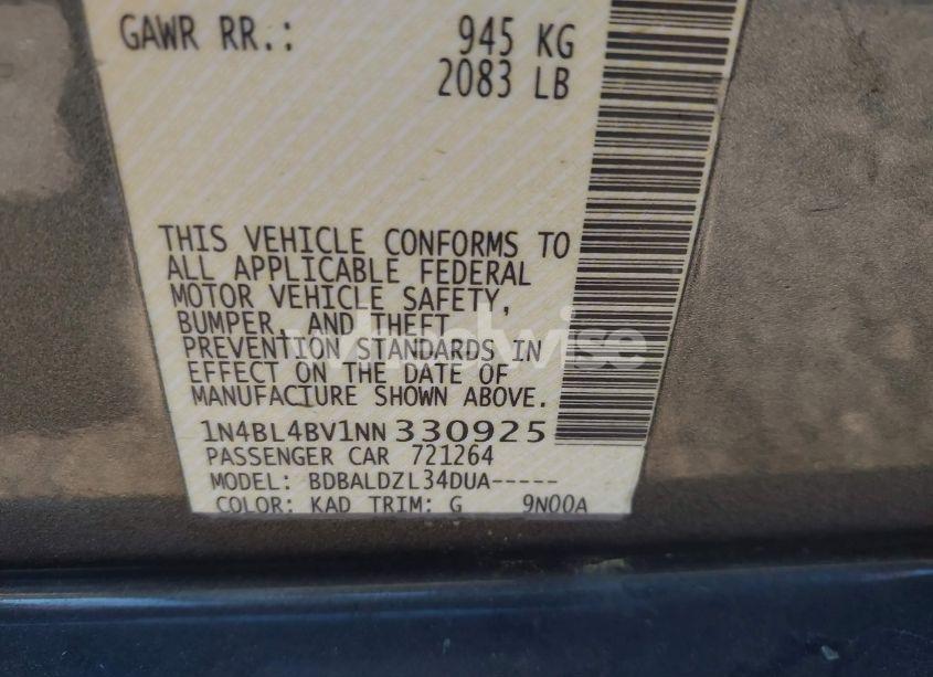 Photo 9 of 2022 Nissan Altima S FWD (VIN 1N4BL4BV1NN330925)