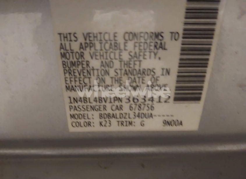 Photo 9 of 2023 Nissan Altima S FWD (VIN 1N4BL4BV1PN363412)