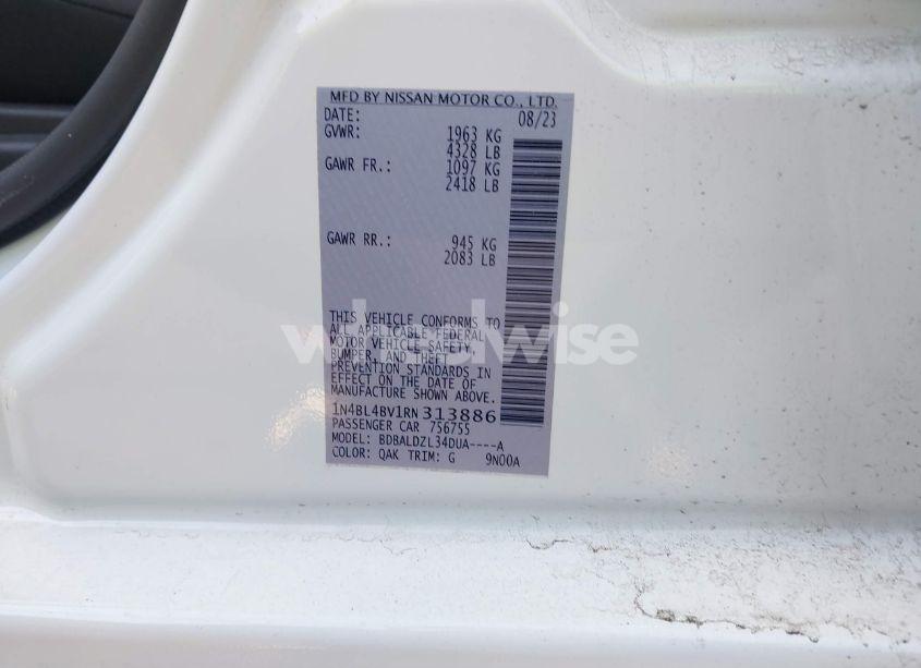 Photo 9 of 2024 Nissan Altima S FWD (VIN 1N4BL4BV1RN313886)