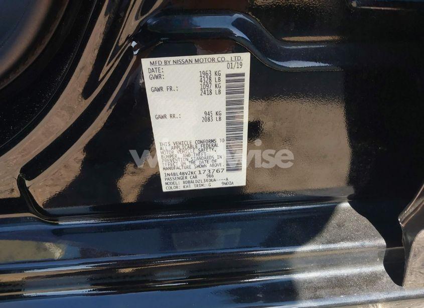 Photo 9 of 2019 Nissan Altima 2.5 S (VIN 1N4BL4BV2KC173767)