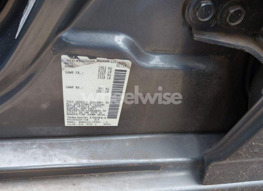 Photo 9 of 2019 Nissan Altima 2.5 S (VIN 1N4BL4BV2KC190861)