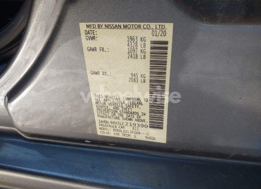 Photo 9 of 2020 Nissan Altima S FWD (VIN 1N4BL4BV2LC219390)