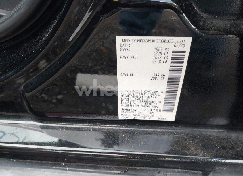 Photo 9 of 2020 Nissan Altima S FWD (VIN 1N4BL4BV2LC259758)