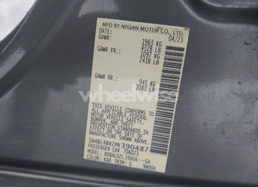 Photo 9 of 2023 Nissan Altima S FWD (VIN 1N4BL4BV2PN390487)