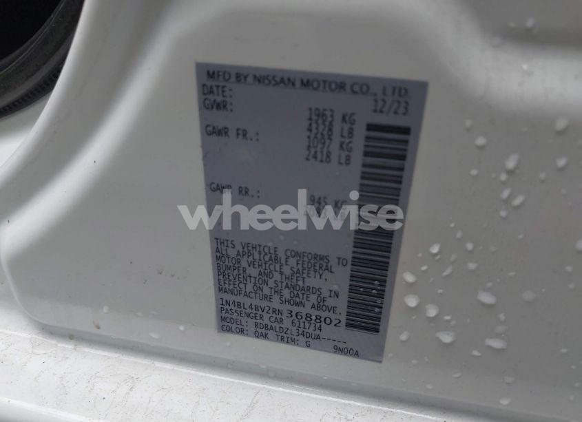 Photo 9 of 2024 Nissan Altima S FWD (VIN 1N4BL4BV2RN368802)