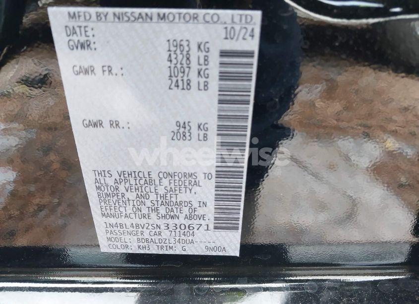 Photo 9 of 2025 Nissan Altima S FWD (VIN 1N4BL4BV2SN330671)