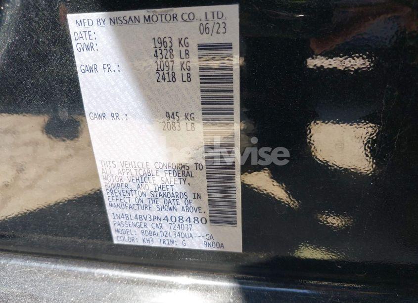 Photo 9 of 2023 Nissan Altima S FWD (VIN 1N4BL4BV3PN408480)