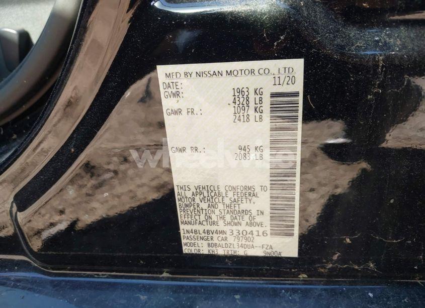 Photo 9 of 2021 Nissan Altima S FWD (VIN 1N4BL4BV4MN330416)