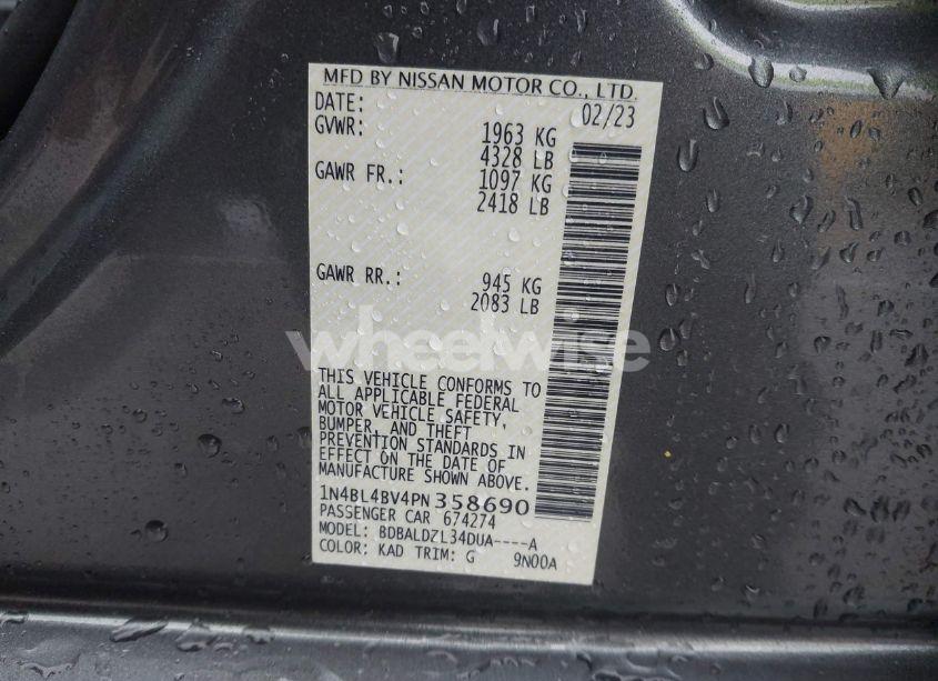 Photo 9 of 2023 Nissan Altima S FWD (VIN 1N4BL4BV4PN358690)