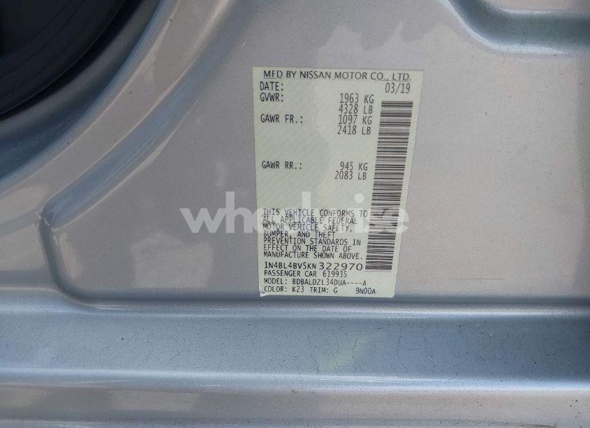 Photo 9 of 2019 Nissan Altima 2.5 S (VIN 1N4BL4BV5KN322970)