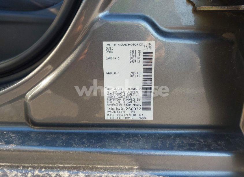 Photo 9 of 2020 Nissan Altima S FWD (VIN 1N4BL4BV5LC260077)