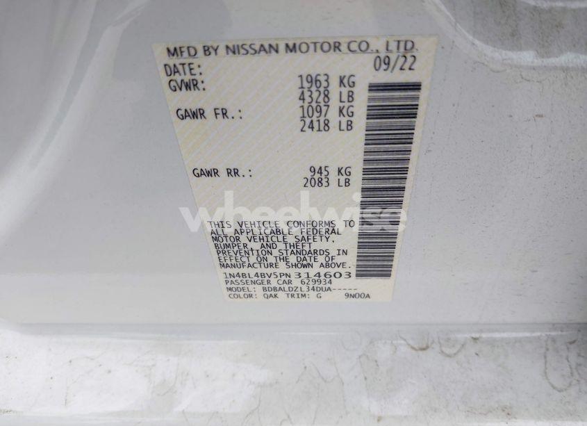 Photo 9 of 2023 Nissan Altima S FWD (VIN 1N4BL4BV5PN314603)