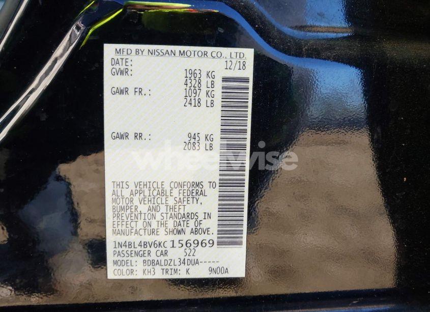 Photo 9 of 2019 Nissan Altima 2.5 S (VIN 1N4BL4BV6KC156969)