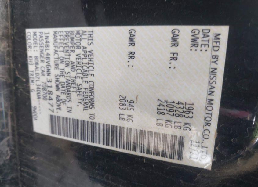 Photo 9 of 2022 Nissan Altima 2.5 S (VIN 1N4BL4BV6NN318477)