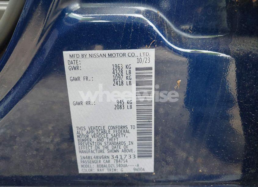 Photo 9 of 2024 Nissan Altima S FWD (VIN 1N4BL4BV6RN341733)