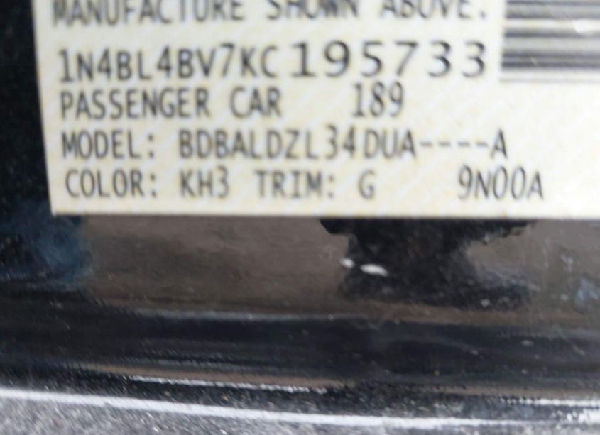 Photo 9 of 2019 Nissan Altima 2.5 S (VIN 1N4BL4BV7KC195733)