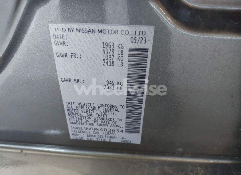 Photo 9 of 2023 Nissan Altima S FWD (VIN 1N4BL4BV7PN403654)