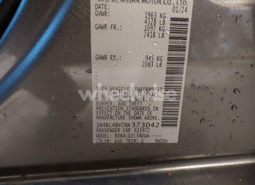 Photo 9 of 2024 Nissan Altima S FWD (VIN 1N4BL4BV7RN373042)