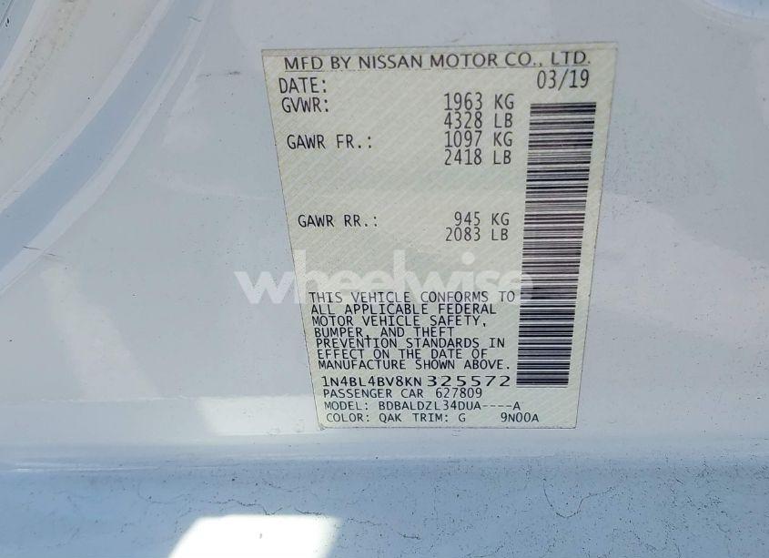 Photo 9 of 2019 Nissan Altima 2.5 S (VIN 1N4BL4BV8KN325572)