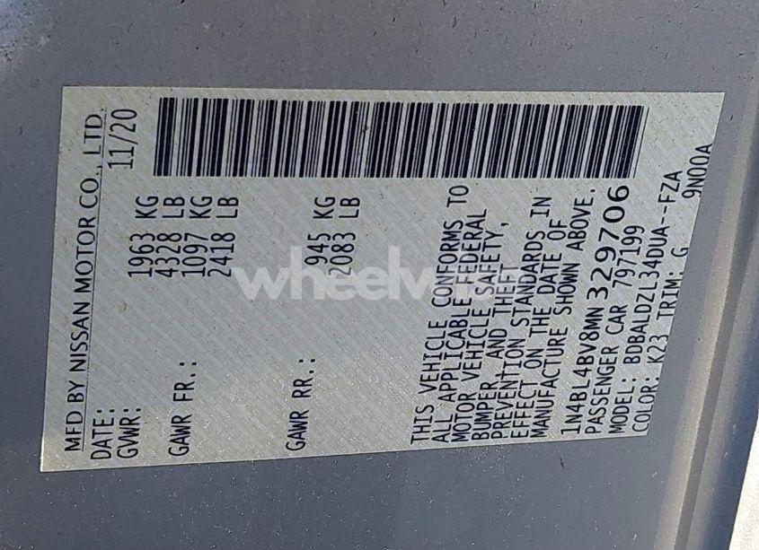 Photo 9 of 2021 Nissan Altima S FWD (VIN 1N4BL4BV8MN329706)