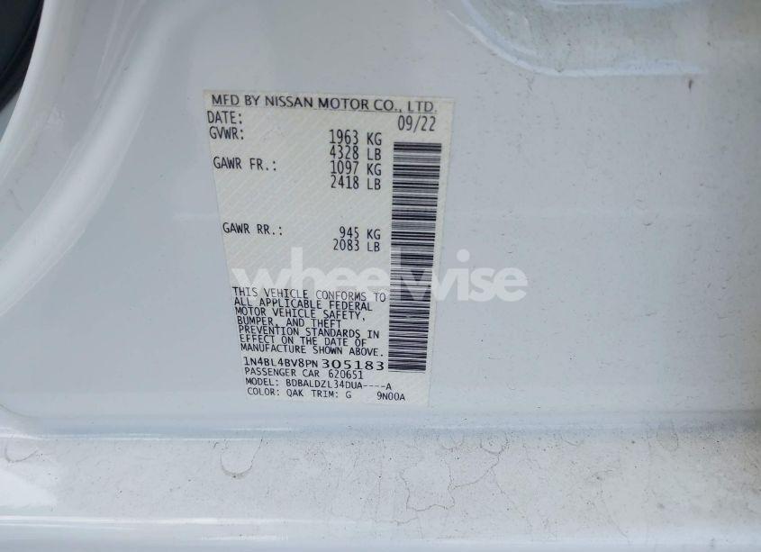 Photo 9 of 2023 Nissan Altima S FWD (VIN 1N4BL4BV8PN305183)