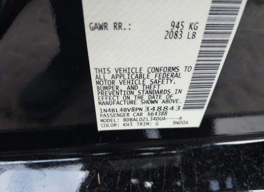 Photo 9 of 2023 Nissan Altima S FWD (VIN 1N4BL4BV8PN348843)