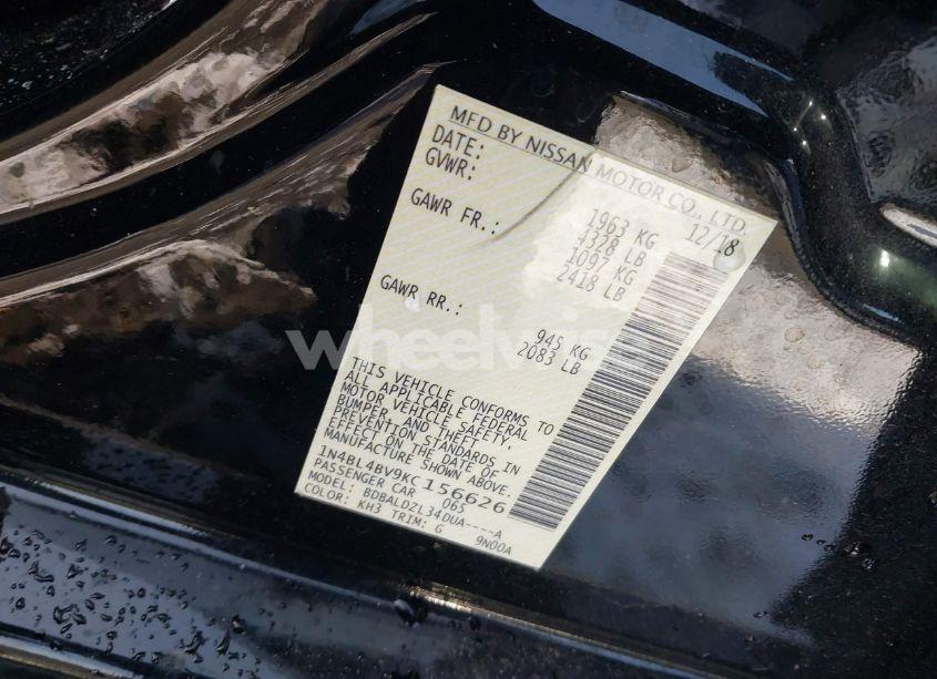 Photo 9 of 2019 Nissan Altima 2.5 S (VIN 1N4BL4BV9KC156626)