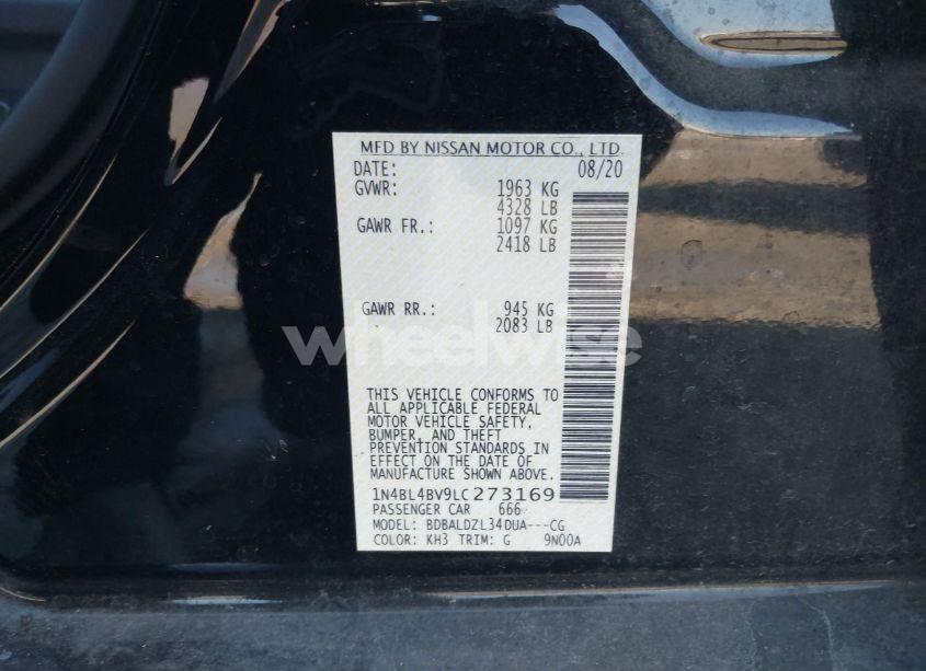 Photo 9 of 2020 Nissan Altima S FWD (VIN 1N4BL4BV9LC273169)