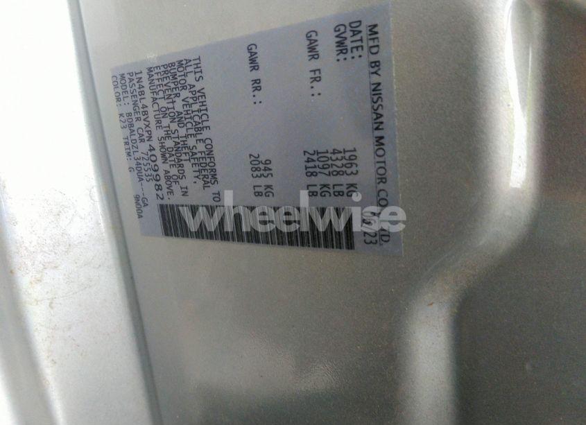 Photo 9 of 2023 Nissan Altima S FWD (VIN 1N4BL4BVXPN409982)