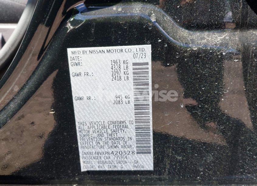 Photo 9 of 2023 Nissan Altima S FWD (VIN 1N4BL4BVXPN420528)