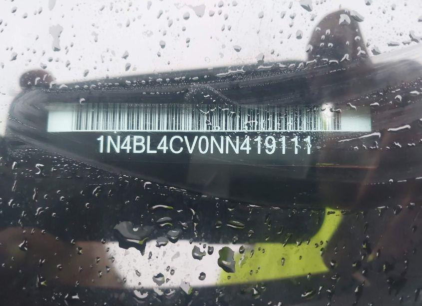 Photo 9 of 2022 Nissan Altima SR FWD (VIN 1N4BL4CV0NN419111)