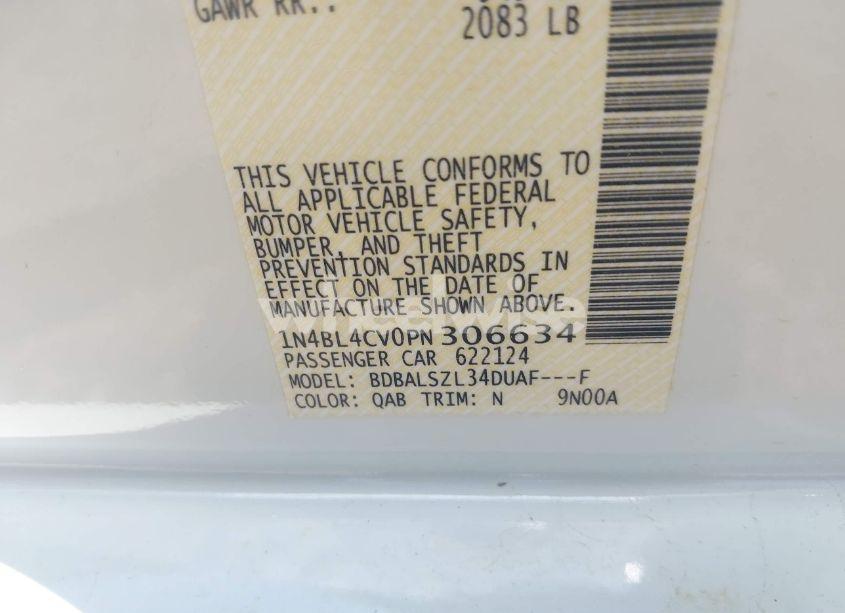 Photo 9 of 2023 Nissan Altima SR FWD (VIN 1N4BL4CV0PN306634)